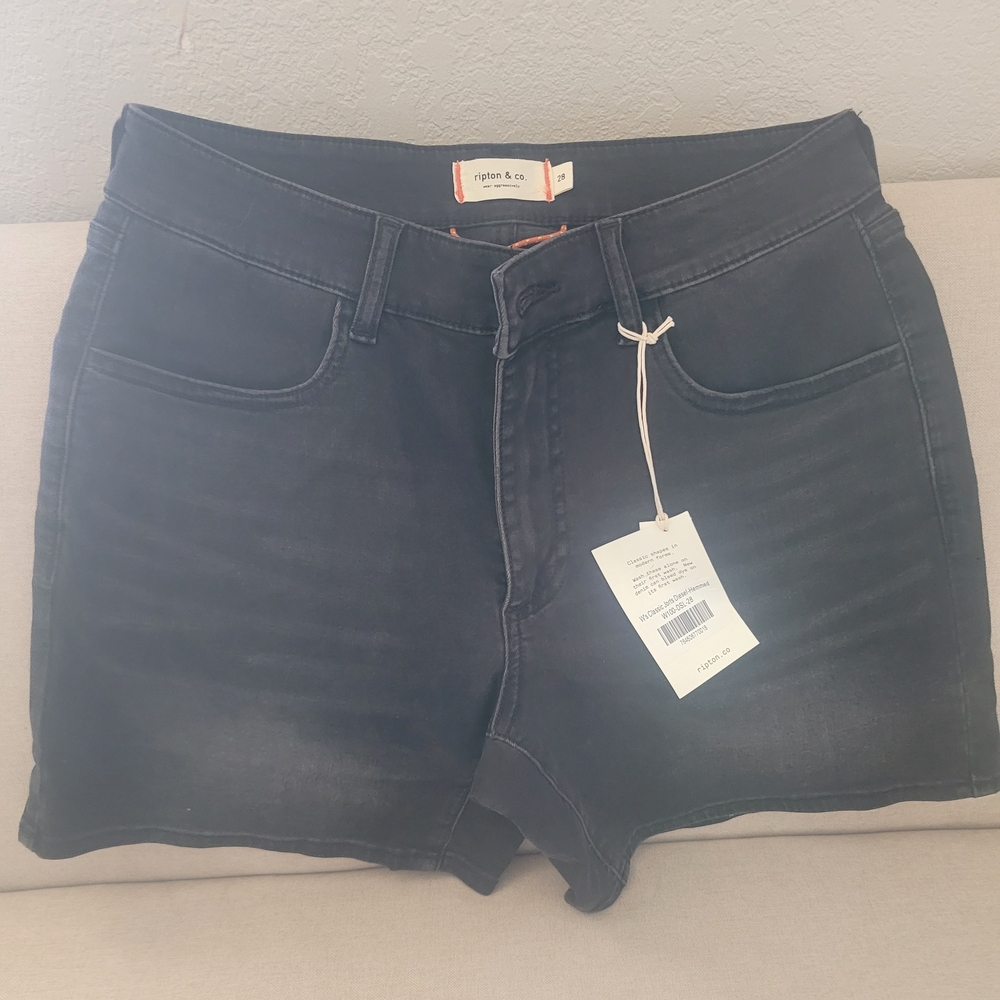 Riptan & Co. Women's Black Denim Shorts
